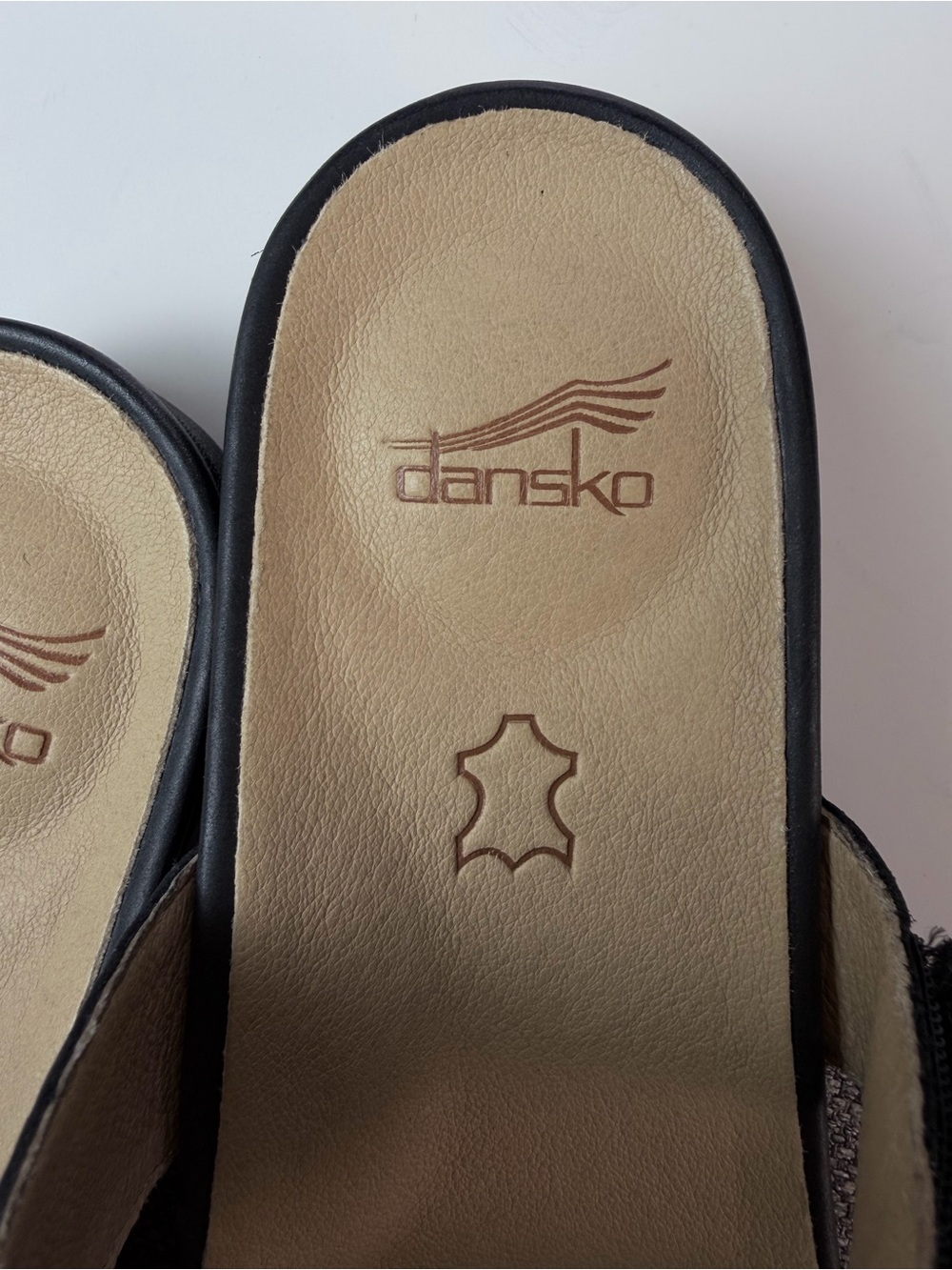 Dansko Black Woven Mule Slides with Buckle - Picture 5 of 10